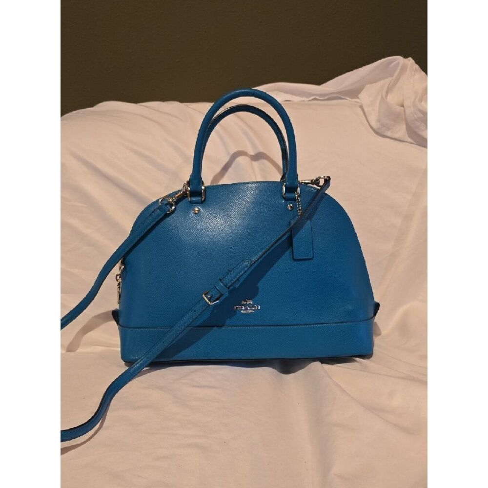 Coach Turquoise Dome Satchel - Structured Leather Handbag - Picture 9 of 16